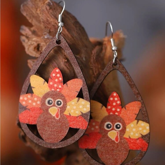 Turkey Dangle Earrings - Picture 3 of 4